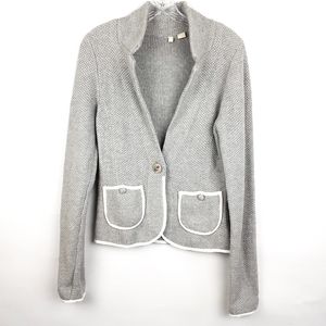 Anthropologie Moth Embroidered Button Cardigan